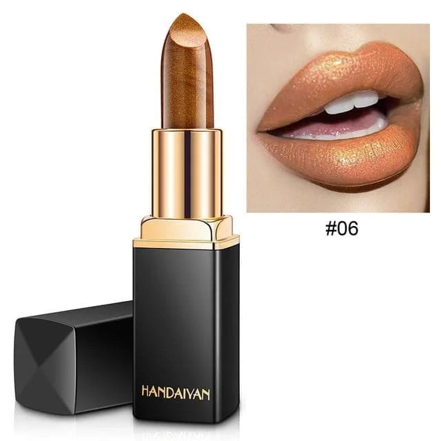 Professional Lips Makeup Waterproof Shimmer Lipstick