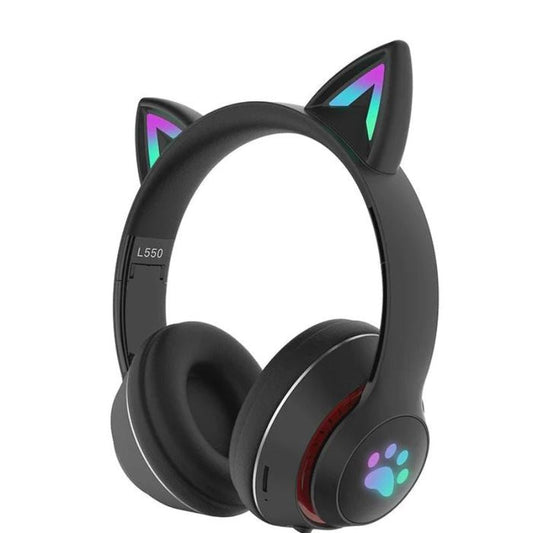 Paw Print Cat Ear Gaming Headphones