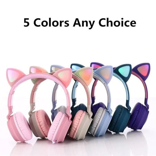 5 Colors of Glowing Cat Ear Wireless Bluetooth Headset