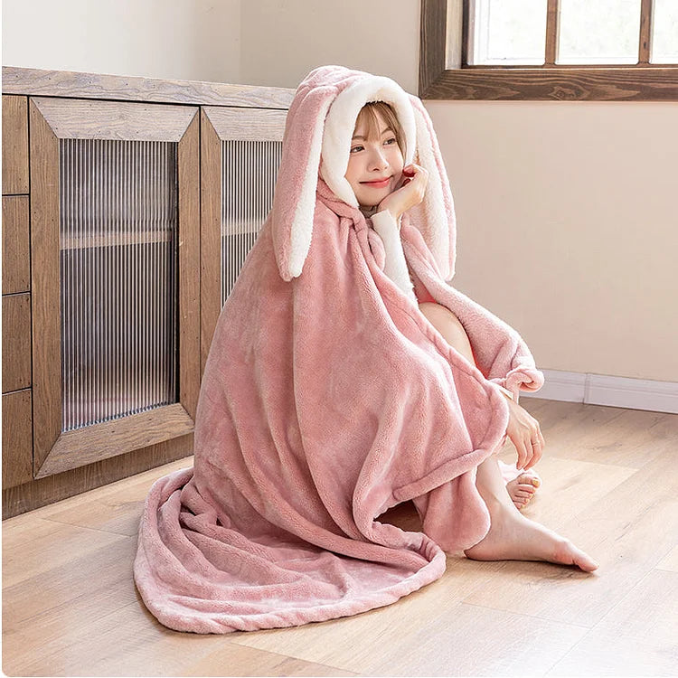 Kawaii Animal Bunny Fleece Cape