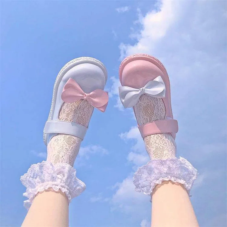 5 Styles Lolita Bow Cute JK Pastel Kawaii Shoes