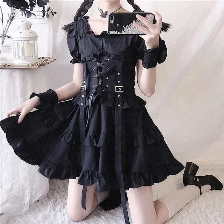 Dark Black Gothic Lolita Dress