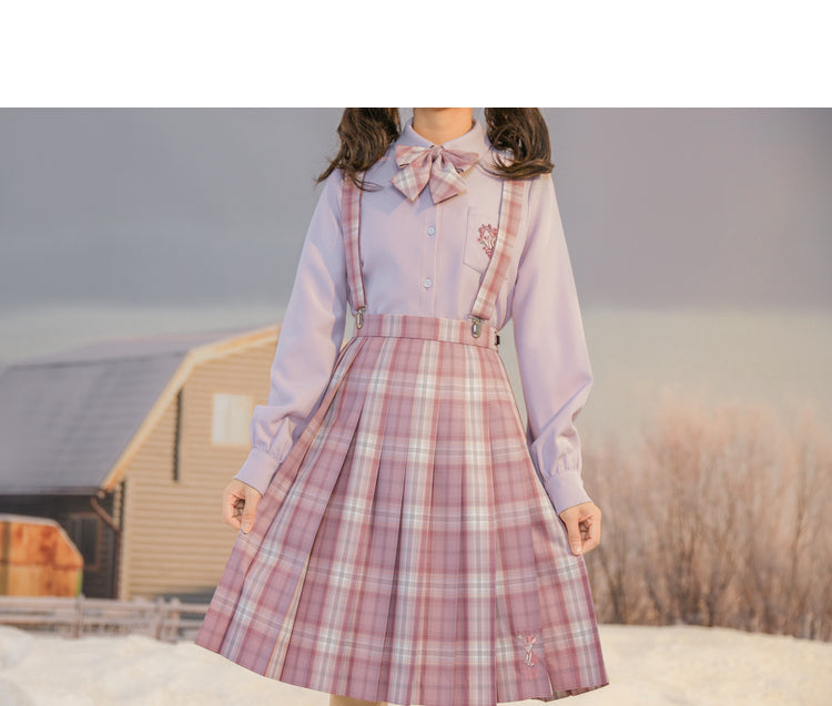 Piglet Plaid Skirt Bow Tie / Tie / Shoulder Straps