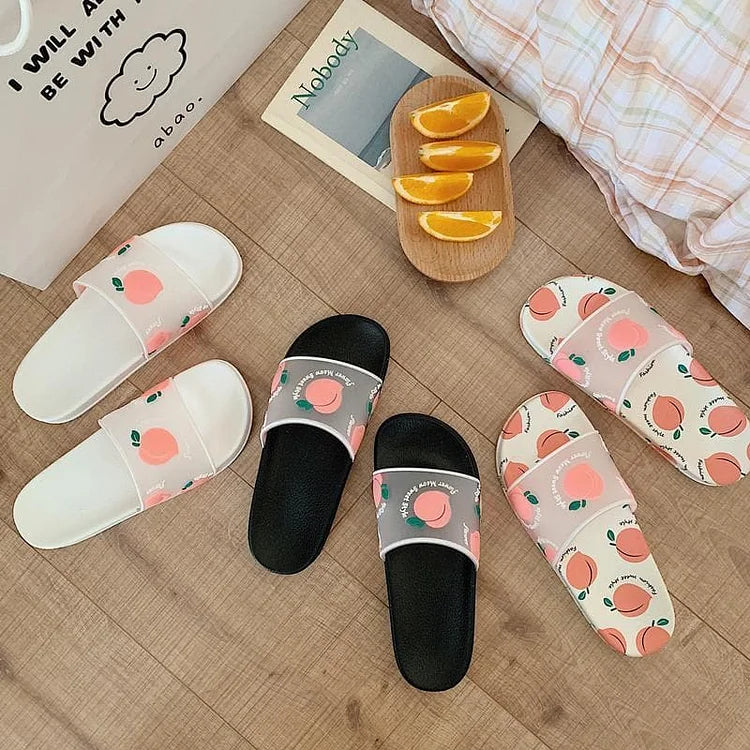 Kawaii Cartoon Fruit Beach Slippers