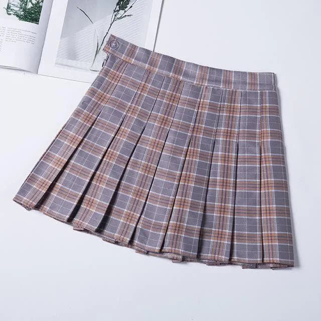 Fashion Preppy Style Plaid Skirt