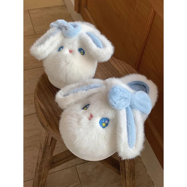 Kawaii Cute Bunny Furry Indoor Slippers