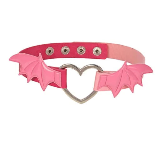 Lovely Devil Wings PU Choker