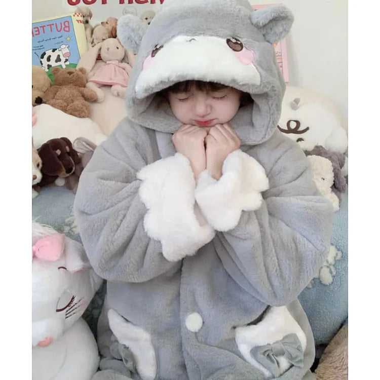 [Fully Payment Reservsation] Kawaii Sleepy Bear Cute Cat Winter Lolita Coat