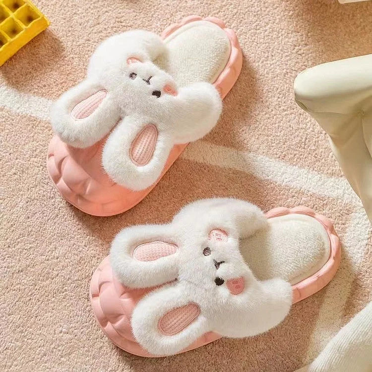 Winter Autumn Cotton Slippers for Women's Indoor Non-slip Warm Couples