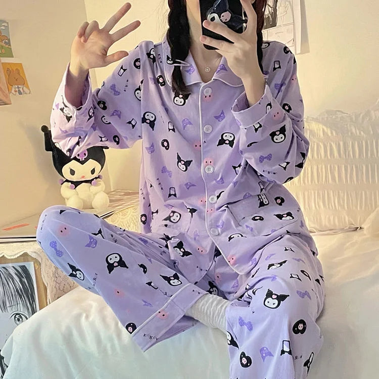 Kawaii Cute Cartoon Devil Pajamas Set