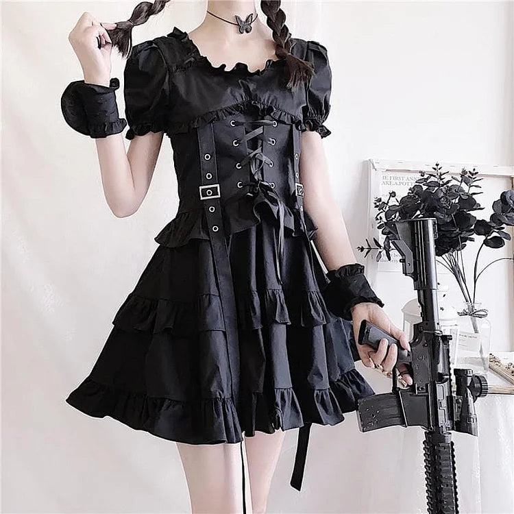 Dark Black Gothic Lolita Dress