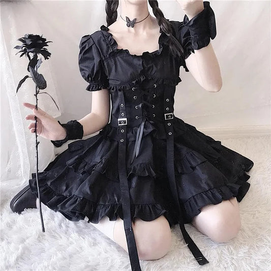 Dark Black Gothic Lolita Dress