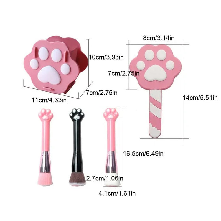 Kawaii Cat Paw Fluffy Makeup Brush