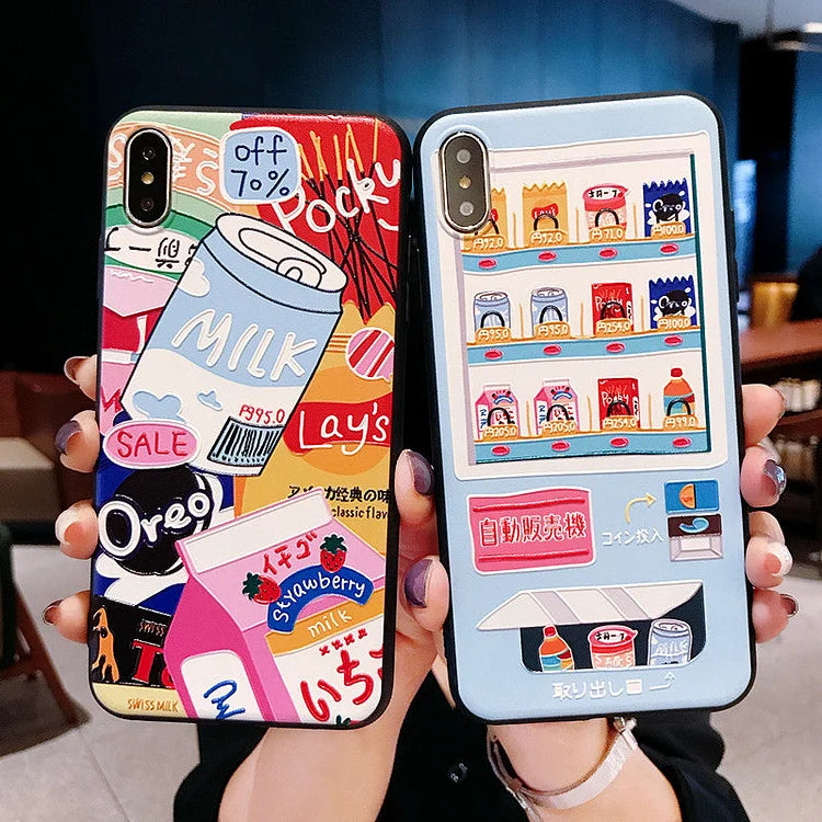 Snacks And Milk Phone Case for iphone 66s6plus77plus88PXXSXRXS Max