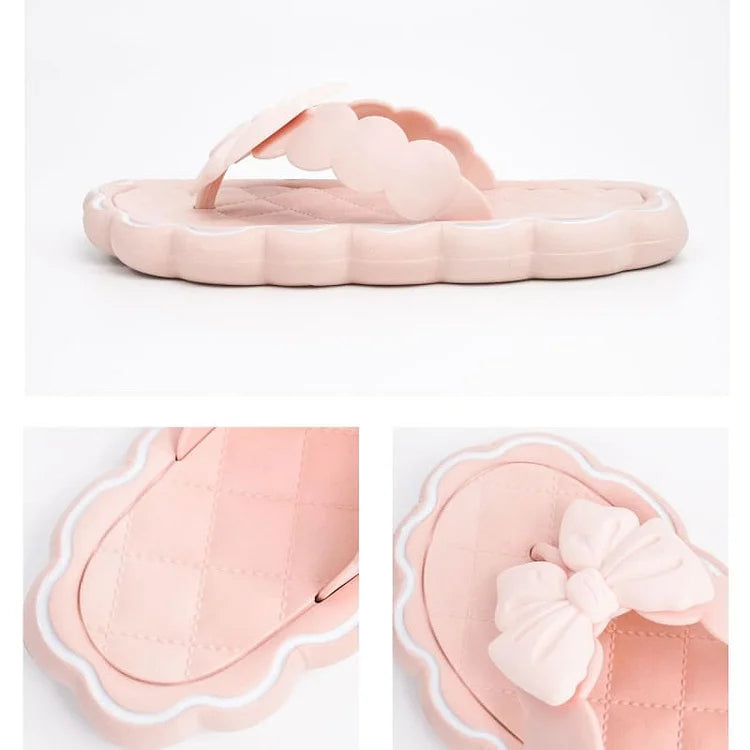 Kawaii Pink Princess Summer Bow Sandals