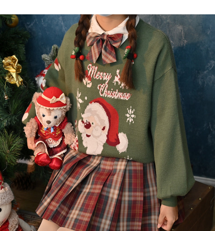 Christmas Pie JK Uniform Pleated Plaid Skirt