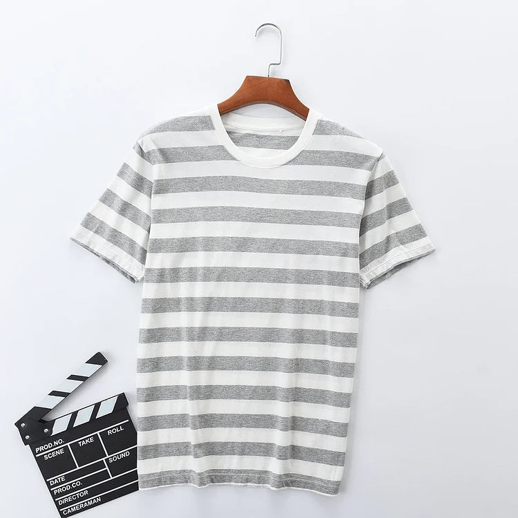 Sweet Cute Striped O-neck Short Sleeve T-shirts