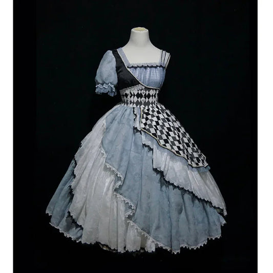 Alice In Wonderland Asymmetrical Retro Lolita Dress