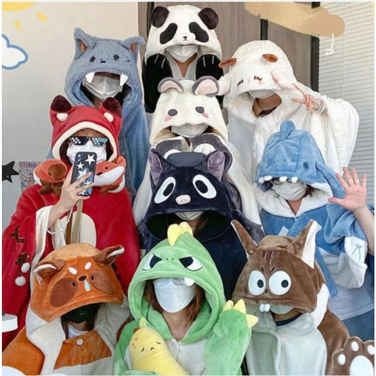 Pre-Sale Kawaii Anime Animal Fleece Cape