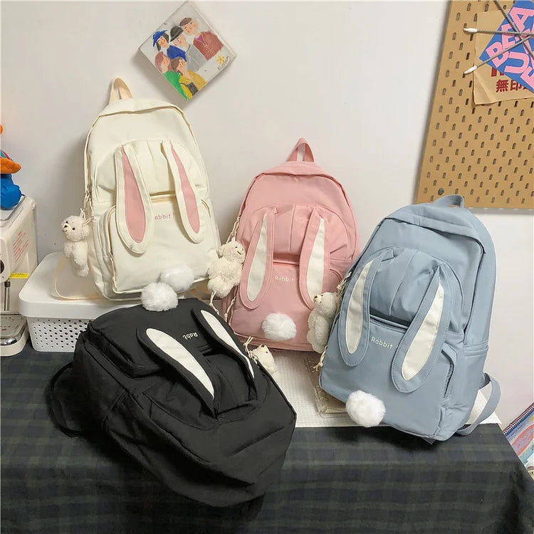 Cute Rabbit Young Girl School Backpack