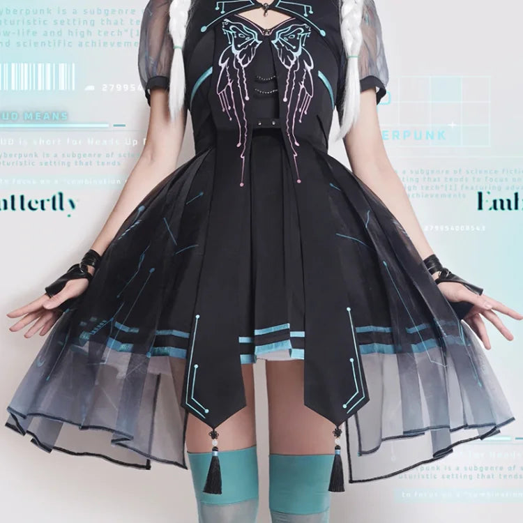 Gothic Betterfly Ember Lolita Dress Full Set