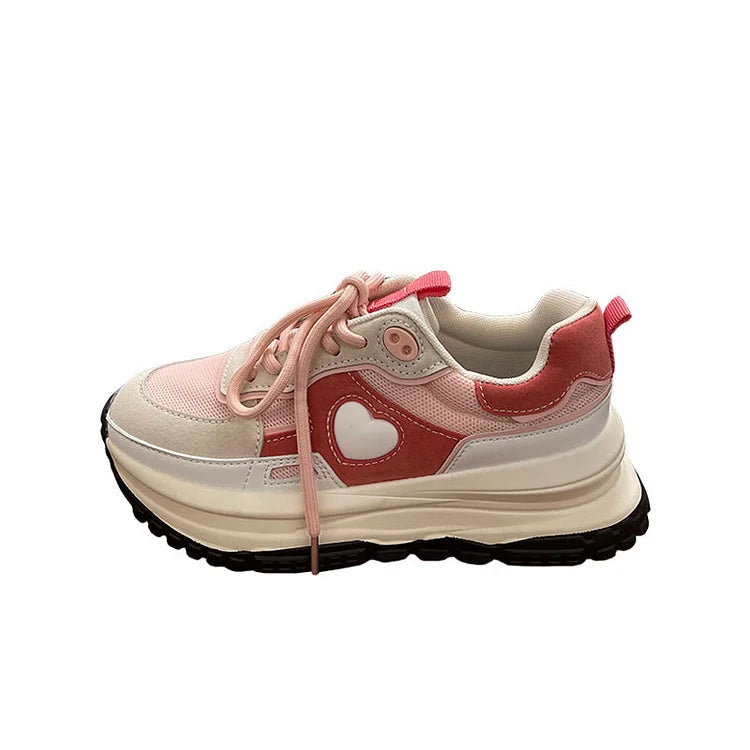 Love Heart Pink Sneakers