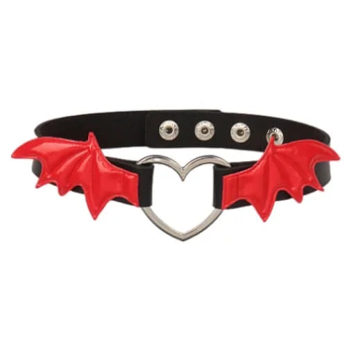 Lovely Devil Wings PU Choker