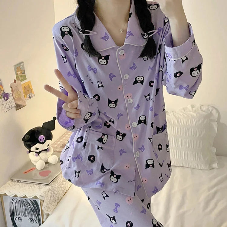 Kawaii Cute Cartoon Devil Pajamas Set