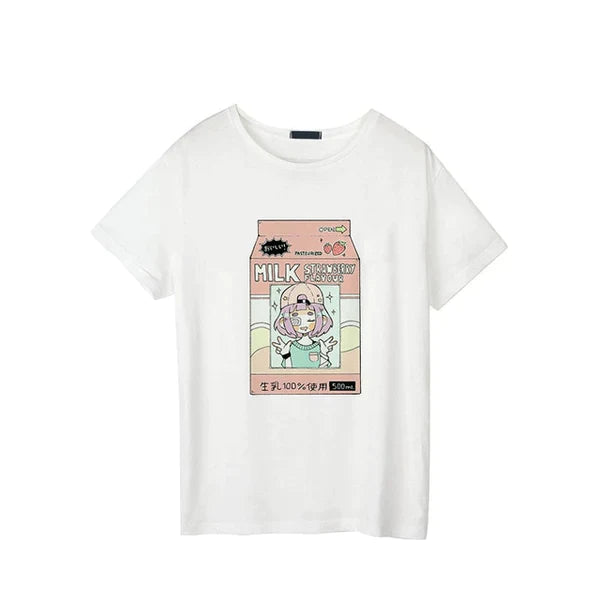 Strawberry Milk Graphic Tee