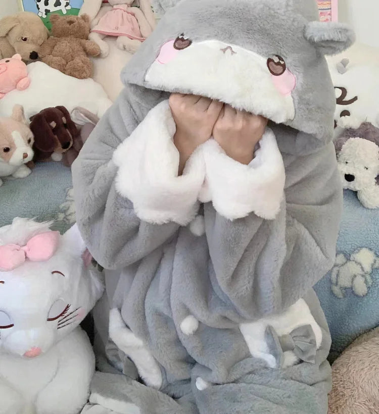 [Fully Payment Reservsation] Kawaii Sleepy Bear Cute Cat Winter Lolita Coat