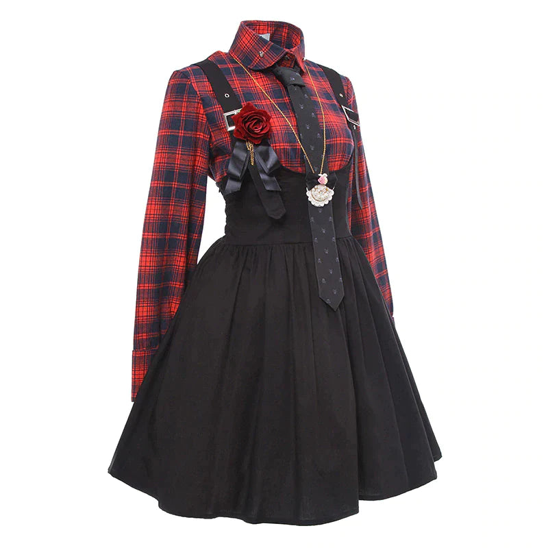 Tartan Suspender Dress (Complete Outfit)