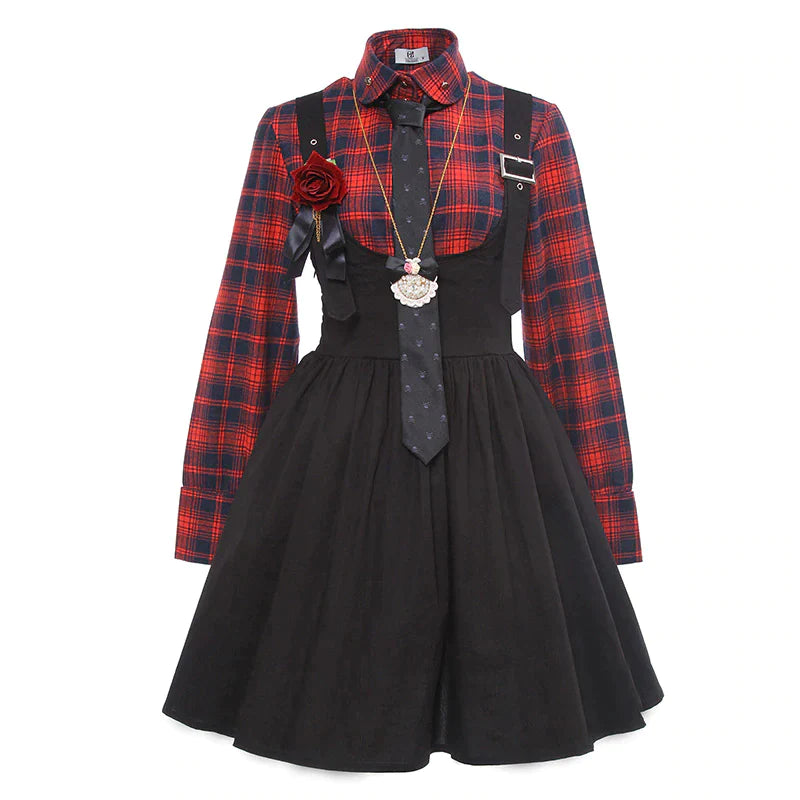 Tartan Suspender Dress (Complete Outfit)