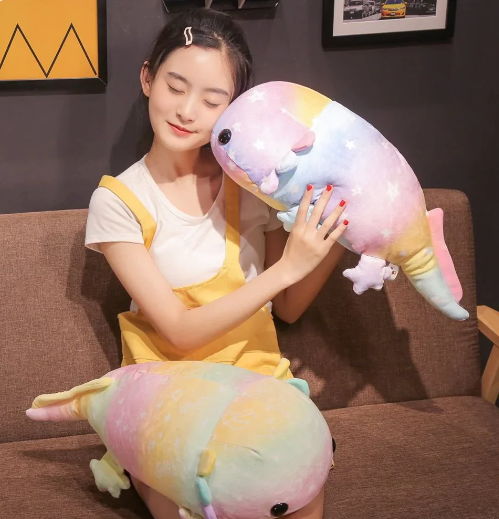 Kawaii Galaxy Colored Axolotl Plushie