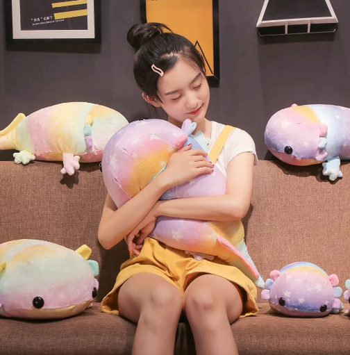 Kawaii Galaxy Colored Axolotl Plushie