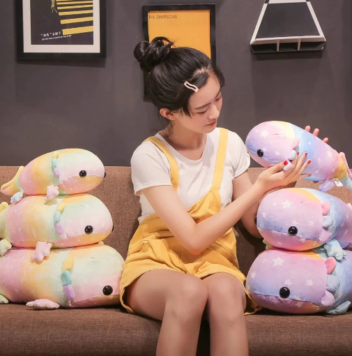 Kawaii Galaxy Colored Axolotl Plushie