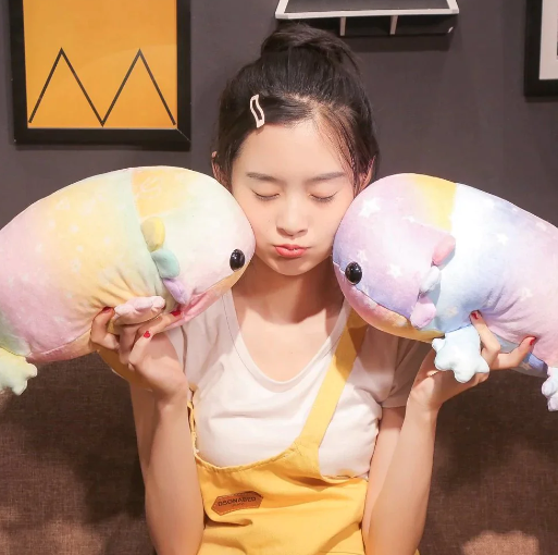 Kawaii Galaxy Colored Axolotl Plushie