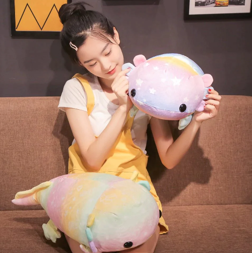 Kawaii Galaxy Colored Axolotl Plushie