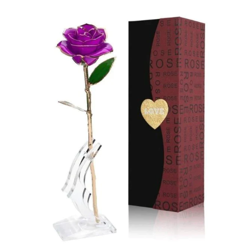 Permanent 24K Gold Long-Stem Rose