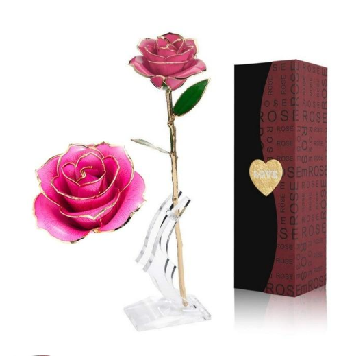 Permanent 24K Gold Long-Stem Rose