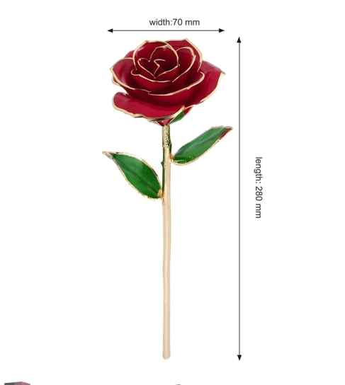 Permanent 24K Gold Long-Stem Rose