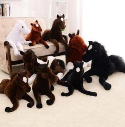 Realistic 3D Horse Stuffed Kawaii Animal Pillow Plushies-Available in 4 Colors