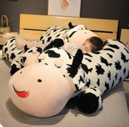 Lovable Kawaii Cow Calf Pillow Plushies - A Snuggly Animal Companion