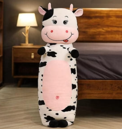 Lovable Kawaii Cow Calf Pillow Plushies - A Snuggly Animal Companion