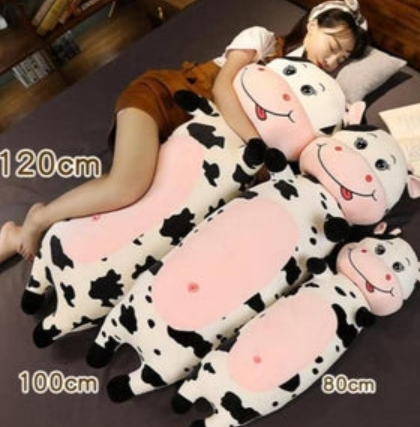 Lovable Kawaii Cow Calf Pillow Plushies - A Snuggly Animal Companion