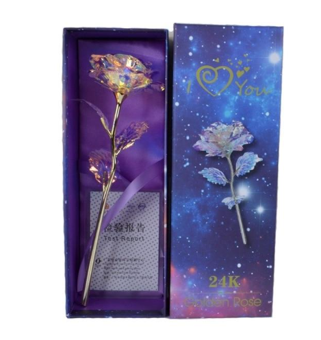 Valentine's Day Gift of a Lifetime: 24K Gold Galaxy Roses with "Love You For Life" Engraving"