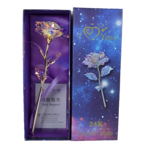 Valentine's Day Gift of a Lifetime: 24K Gold Galaxy Roses with "Love You For Life" Engraving"