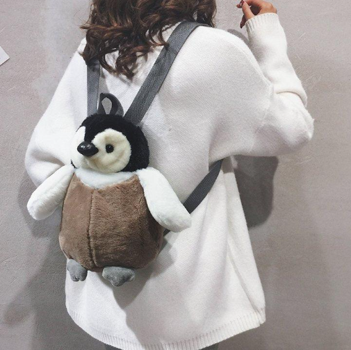 Kawaii Baby Penguin Plush Backpack - Kawaii Bag