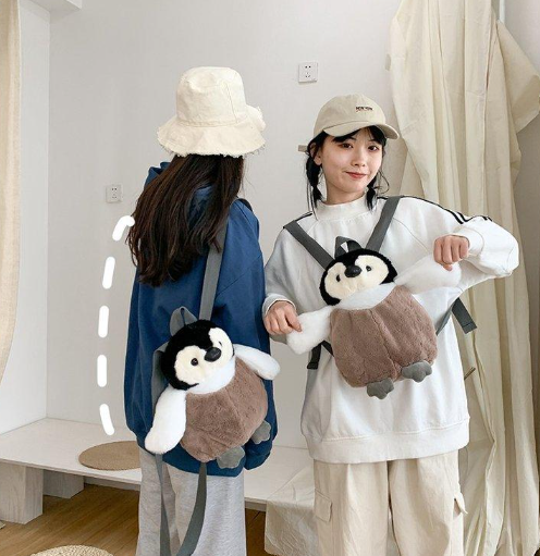 Kawaii Baby Penguin Plush Backpack - Kawaii Bag