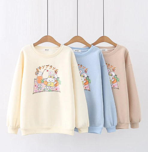 Bunny Picnic Kawaii Sweater