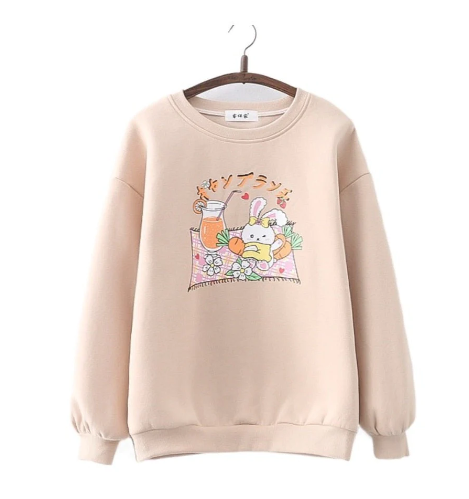 Bunny Picnic Kawaii Sweater